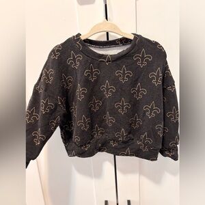 Southern slumber Black and Gold Fleur-de-lis Sweatshirt